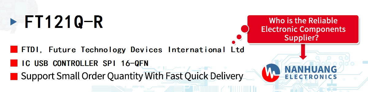 FT121Q-R FTDI IC USB CONTROLLER SPI 16-QFN