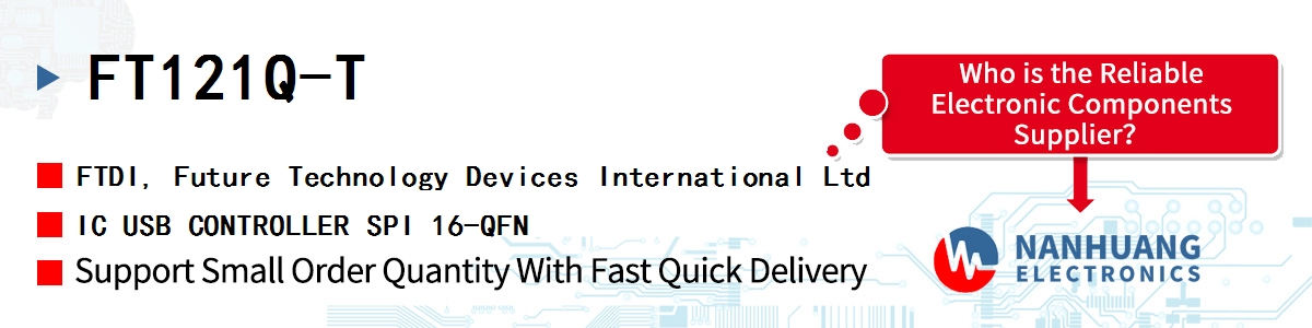 FT121Q-T FTDI IC USB CONTROLLER SPI 16-QFN