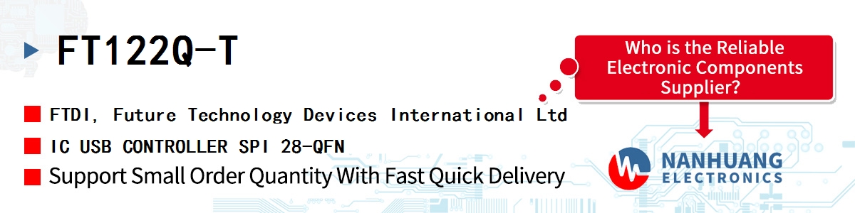 FT122Q-T FTDI IC USB CONTROLLER SPI 28-QFN