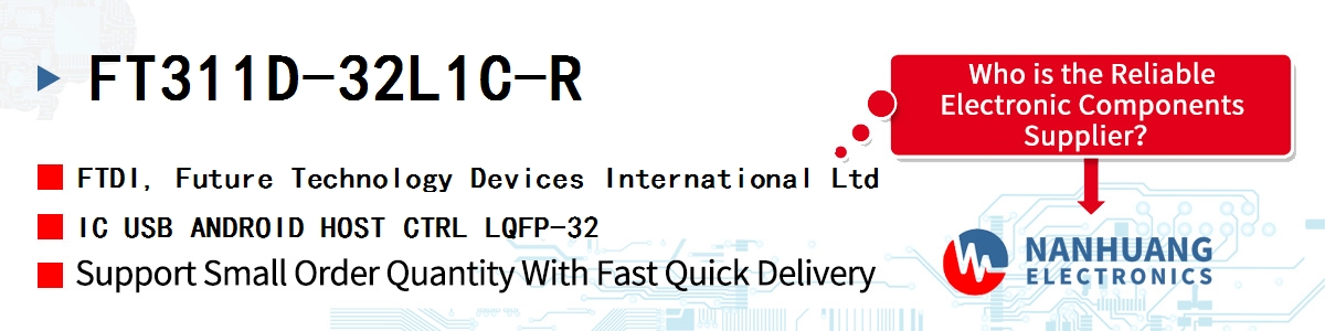 FT311D-32L1C-R FTDI IC USB ANDROID HOST CTRL LQFP-32