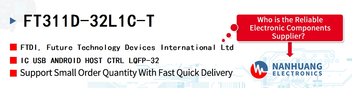 FT311D-32L1C-T FTDI IC USB ANDROID HOST CTRL LQFP-32