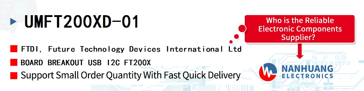 UMFT200XD-01 FTDI BOARD BREAKOUT USB I2C FT200X