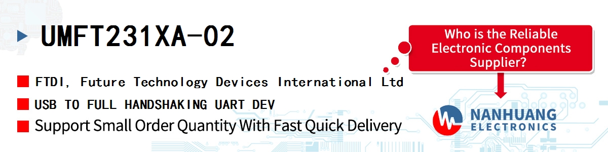 UMFT231XA-02 FTDI USB TO FULL HANDSHAKING UART DEV