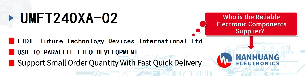 UMFT240XA-02 FTDI USB TO PARALLEL FIFO DEVELOPMENT