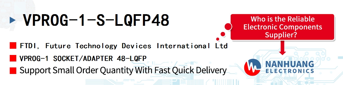 VPROG-1-S-LQFP48 FTDI VPROG-1 SOCKET/ADAPTER 48-LQFP